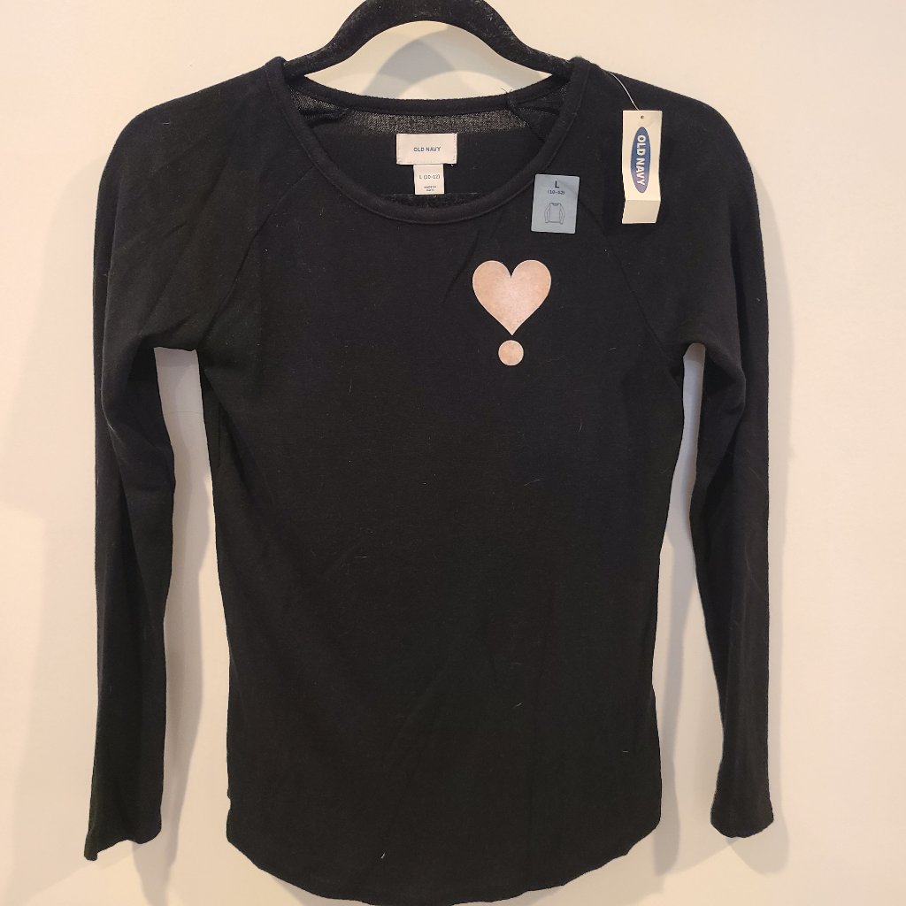 Old Navy Girls L/S Jersey Sweater With Heart